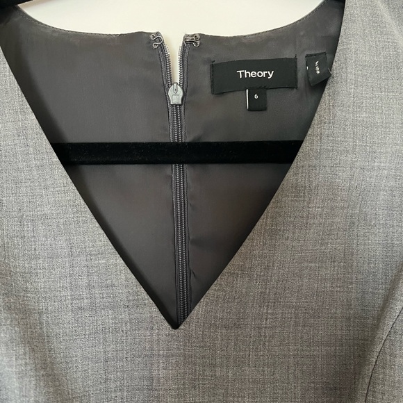 NWOT Theory gray Karline R continuous a-line dress sz 6 - Picture 2 of 6